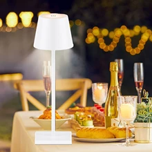 LED Bar Table Lamp Cordless Desk Lamp Touch Dimming Portable Night Light Reading Lamps for Patio Restaurant Living Room Decor
