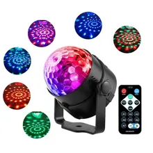 LED Colorful Sound Activated Disco Ball Lamp LED Stage Lights RGB Laser Projector Light Lamp Christmas Party Supplies Kids Gifts