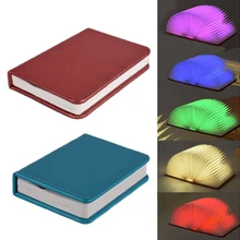 LED Folding Book Lamp Multi-color USB Rechargeable Fashion Gift 3D Creative Desk Table Lamp Home Decor Kid Brithday Gift