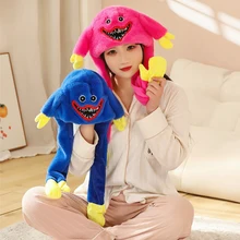 LED Light-Up Plush Cap Games Derivatives Around Toys with Moving Ears Adult Party Atmosphere Decoration Kids Cartoon Hat