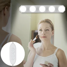 LED Mirror Light Hollywood  Cabinet Bulb Led 5V Makeup Vanity Mirror Lights 5 Bulbs Kit for Make Up Dressing Table Bathroom
