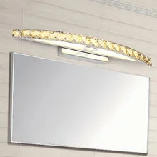 LED Wall Lamp Luxurious Crystal Luster Bathroom Mirror Front Wall Lights Bedroom Study Interior Wall Sconces Home Decor Luminary