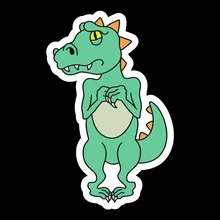 LLY-0717 Personality Car Stickers SCARED DINO Modeling Decal PVC Waterproof Cars Sticker on Motorcycle Laptop Decorative Decals
