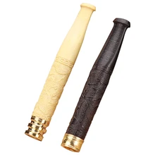 Large Cigarette Filter Holder Sandal Wood Flat Carved Dragon Cigarette Holder Filter Tar Mouthpiece Men's Smoking Accessories