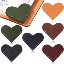 Leather Bookmark Heart Bookmark Book Page Corner Marker Page Divider Waterproof Portable for Bookworm Women Men Kids H8WD
