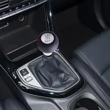 Leather Gear Shift Knob Replacement Smooth Touch 5/6 Speed Modified Gear Stick Head Cover For Toyota Manual Cars
