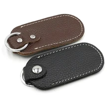 Leather U Disk Hasp Pouch Bag Case Protective Leather Key Ring For Usb Flash Drive Pendrive Memory Stick OTG USB Disk Bags