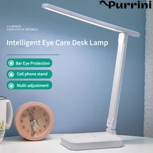 Led Desk Lamp 3 Color Stepless Dimmable Touch Foldable Table Lamp Bedside Reading Eye Protection Night Light DC5V USB Chargeab