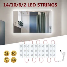 Led Vanity Mirror Light Hollywood Style USB Port Vanity Makeup Light Ultra Bright White LED Dimmable Touch Control Lights Strip