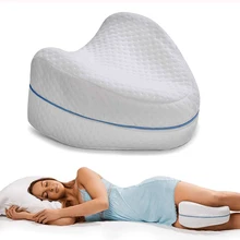 Leg &Knee Foam Support Pillow Side Sleeper for Sleeping Soothing Pain Relief for Sciatica Pregnancy Removable and Washable Cover