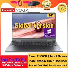 Lenovo YOGA 14c 2022 Laptop 360 Touch Screen Ryzen R7 5800U 16GB RAM 512GB SSD ROM PC Windows 10 Pro Notebook Global Version