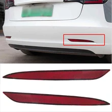 Light  For Tesla Model Y Left Side Right Side Tail Rear Bumper Reflector Red Car Accessories Durable Rear Reflector
