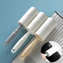 Lint Sticking Roller 60 Sheets With Handle Brush Dust Remover Sticky Clothes Pet Dog Hair Fabric Fluff Roller Cleaner Accessory