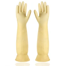 Long Anti-reflux Rubber Household Gloves Anti-slip Wear-resistant Kitchen Cleaning Laundry Car Wash Gloves Gardening Gloves