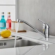 Long Mouth Kitchen Faucet Single Hole Chrome Finished Sink Faucet Kitchen Hot and Cold Faucet 360 Degree Swivel Faucet HY-1160