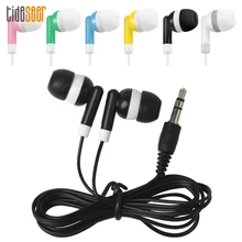 Low Cost Earphones Disposable 3.5MM In Ear Wired Stereo Earphone for Museum School Library Bus Train Plane Company Gift