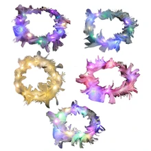 Luminous Christmas Hairband Accessories Led Fur Headdress for Women&Kids Dropshipping