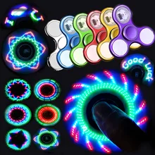Luminous LED Light Fidget Spinner Funny Glow In Dark Light Stress Relief Fidget toys for Adult Kids Christmas Gift 2022