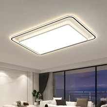 Luxury Atmosphere Led Chandeliers Simple Modern Chandlier Cristal Living Room Rectangular Bedroom Lamp Dining Ceiling Light Set