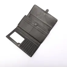 Luxury Brand Wallet Women's Long Woven Clutch 2022 New Flip-Style Large-Volume 100% Leather Sheepskin Storage Money Clips Spot
