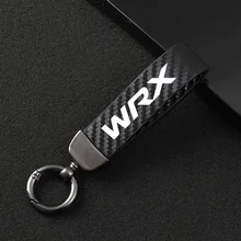 Luxury Carbon Fiber Car Logo Keychain Custom Auto Keyring For Subaru WRX STI 2015-2022 Key Pendant