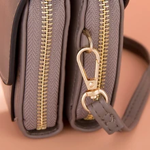 Luxury Designer Wallets High Capacity Women's Crossbody Bag PU Leather Female Long Wallet Mobile Phone Card Key Case