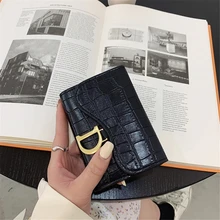 Luxury Women Card Holder Short Wallet Mini Women's PU Letter Wallet Multi-Card Card Holder Small Multi-functional Clutch Bag
