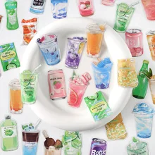 MOHAMM 10 Sheets Summer Cool Drinks Stickers for Scrapbook Journal Planners Scene Collage DIY Craft Material