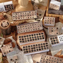MOHAMM 30 PCS Letters Numbers Seal Stamp Set for Card Making DIY Craft Diary Scrapbooking Decorative