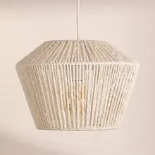 Macrame Cotton Hand Woven Rustic Chandelier  Jute Chandelier Dining  Living  Bedroom Home Decor Lamp