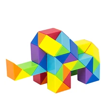 Magic Ruler Puzzle Cube Maze Toy Hand Game Case Box Fun Brain Game Challenge Toys Antistress Cube Twist Snake Folding Toy  (24)