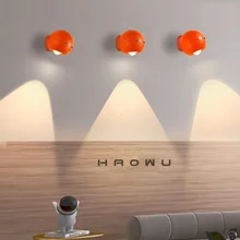 Magnetic Suction LED Night Light Creative Bedroom Living Room Corridor Bathroom Wall Light Charging Button Switch Home Wall Lamp