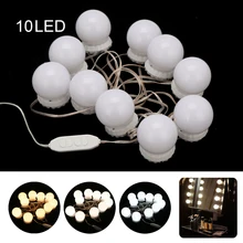 Makeup Mirror Light Led Touch Dimming Vanity Dressing Table Lamp Bulb USB 5V Hollywood Make Up Mirror Wall Lamp