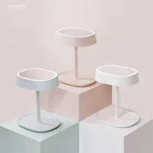 Makeup Mirror Table Lamp Light Luxury Pull Rope Switch with Storage Base Beauty Makeup Light Creative Makeup Lamp Bedside Lamp