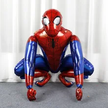 Marvel 3D Large Spiderman iron Man Foil Balloons Super Hero Birthday Party Decoration Baby Shower  Supplies Kids Gift Air Toys