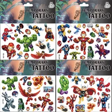 Marvel Super Hero Avengers Spiderman Tattoo Sticker Random Children Birthday Party Decoration Sticker Sticker Cartoon Kids Gift