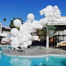 Matte Pure White Balloons Wedding Decoration Birthday Party Baby Shower Round Helium Ballon 5inch 10inch 12inch 18inch 36inch