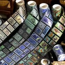Medieval Post Office Postage Stamp Washi Tapes Decorative Stamp Stickers For Scrapbooking Kid Diy Arts Crafts Album Journal