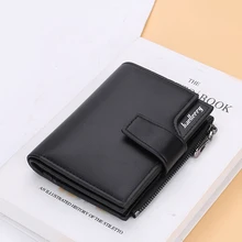 Men Wallet PU Leather 3 Fold 18 Card Bits Black Short Male Purse Women Red Hasp Card Holder Zipper Coin Wallet for Men Money Bag