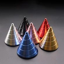 Metal Aluminum Alloy Fidget Spinner Sharp Cone Mezmoglobe Desktop Rotate Hand Spinner Fingertip Gyro Stress Relief Adult Toys