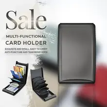 Metal Credit Business Mini Card Wallet Man Women Secure RFID Deposit and Withdrawal Wallet Card Holder Dropshipping
