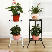 Metal Double Tier Plant Stand Modern Home Decor 2 Tier Flower Stand Plant Display Shelf Pot Holder Rack Home Balcony Decoration