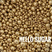 Metal Sugar Beads Gold Needle Gold Balls DIY Cake Decorating Donuts Holiday Party Dessert Baking Decorations Cupcake Toppers