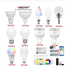 MiBoxer Milight 2.4G Led Bulb Lamp MR16 GU10 E14 E27 4W 5W 6W 9W 12W CCT/RGBW/RGBWW/RGB+CCT Led spotLight candle RF Remote wifi