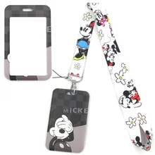 Mickey Mouse Neck Strap Lanyard keychain Mobile Phone Strap ID Badge Holder Rope Key Chain Keyrings Accessories Gift Webbings