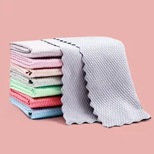 Microfiber Cloth For Kitchen Cleaning Cloth Screen Wiping Absorbent Rag Home Bamboo Wash Dish Cleaning Magic Kitchen Towel 