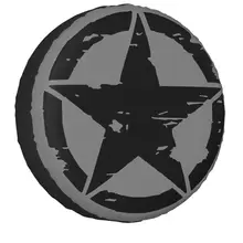 Military Tactical Army Star Spare Tire Cover for Jeep Hummer Pentagram SUV RV 4x4 Car Wheel Protectors 14" 15" 16" 17" Inch