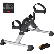 Mini Exercise Bike Arm and Leg Exerciser with LCD Monitor  Adjustable Resistance  Fold Pedal Exerciser for Arms and Legs