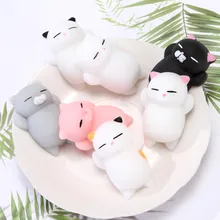Mini Funny Animal Cat Spongy Squishy Mochi Fidget for Kids Toy    Squeezes Up And Vents Soft Sticky Pressure Relief Toy