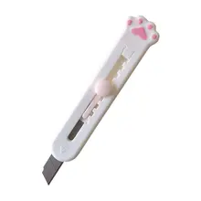 Mini Pocket Cute Cat Paw Art Utility Knife Express Box Knife Paper Cutter Craft Wrapping Blade Stationery